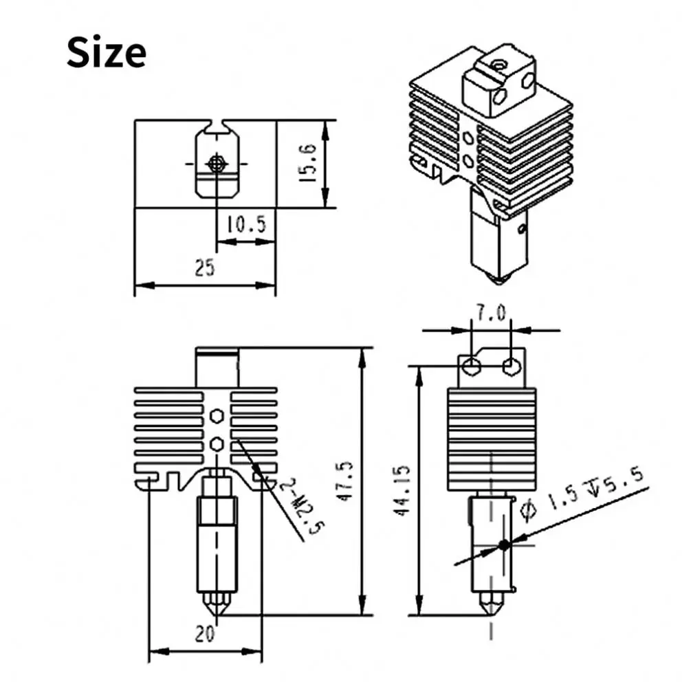 Factory price CHT Nozzle Hardened Steel Nozzle for Bambu lab x1c Hotend P1P