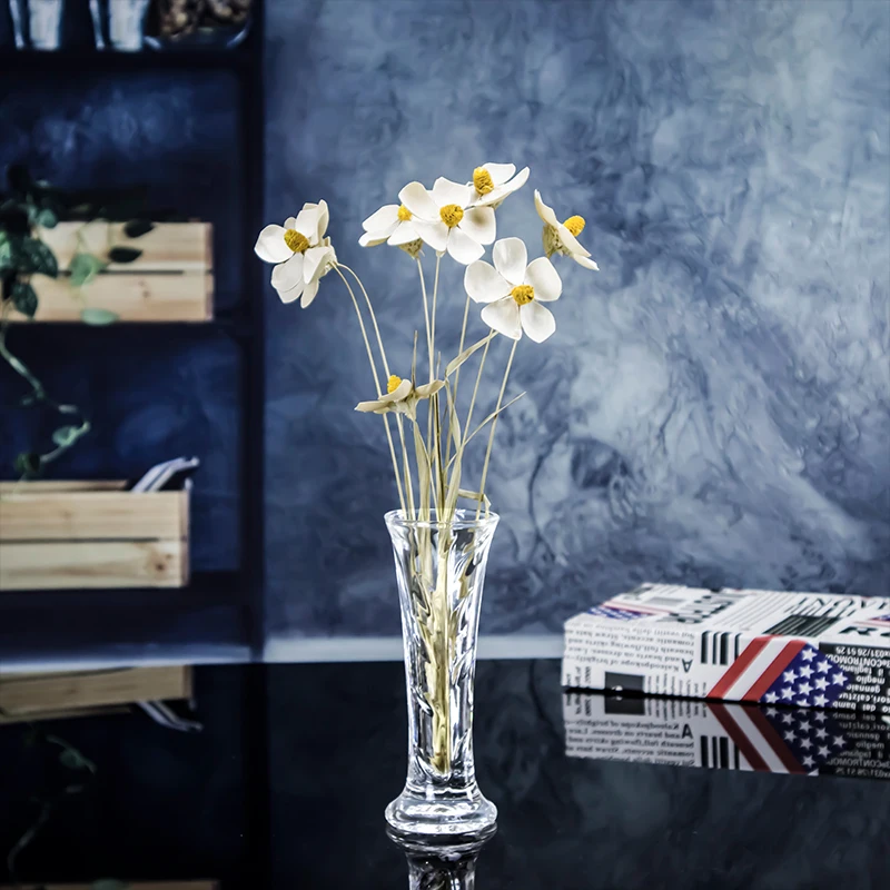 Home Office Crystal Wedding Home Decor Cylinder Glass Decorative Vases Table Vase