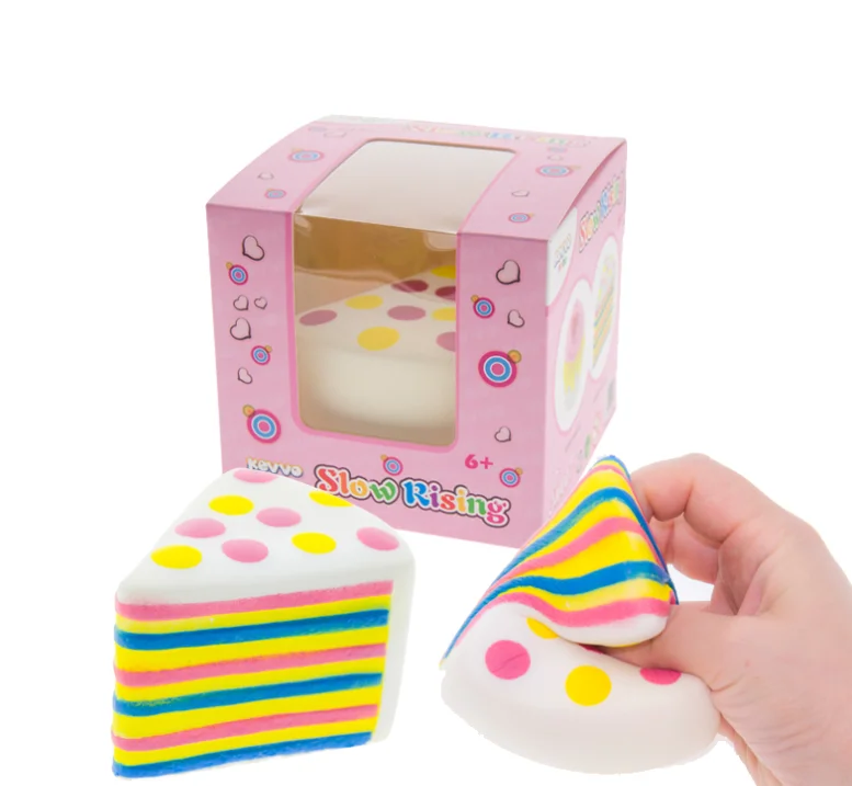 New Arrivals Decompression Toys Cream Scented Jumbo Squishy Rainbow Cheese Cake Slow Rising Squishy Toys
