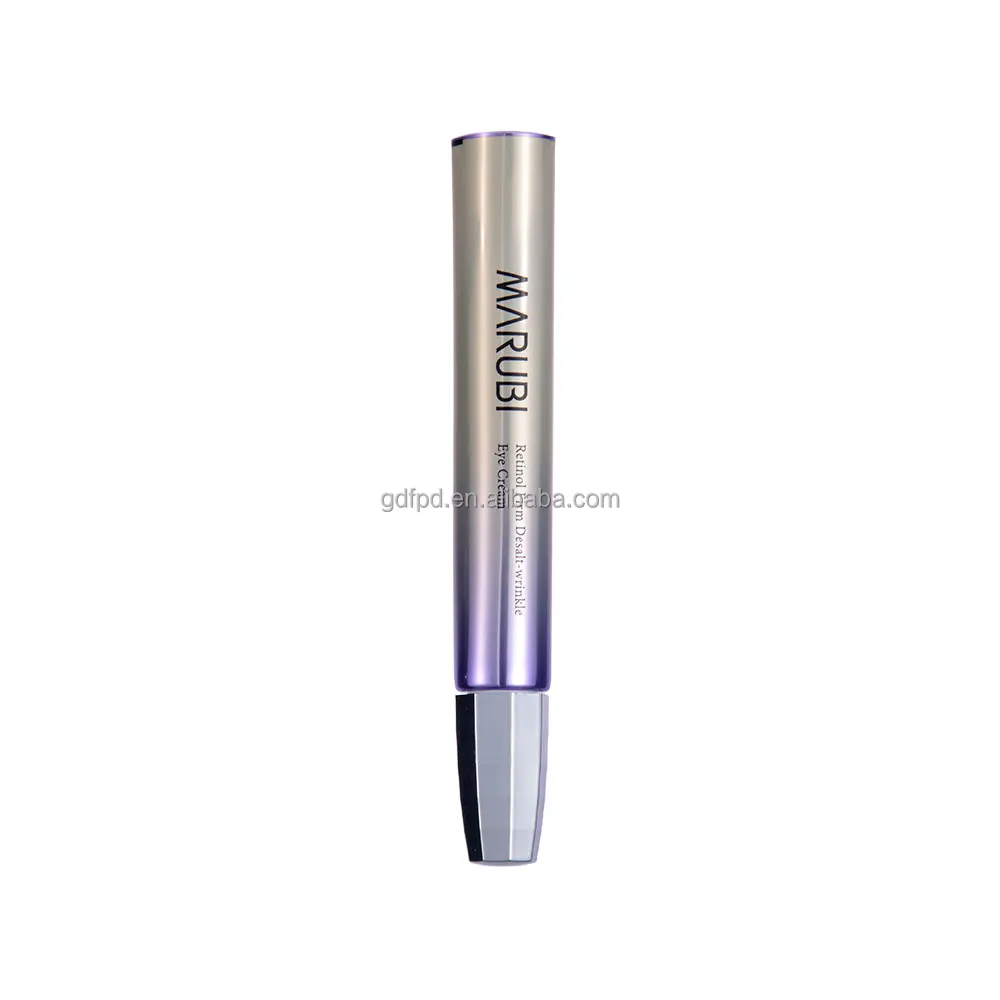 Special Diamond Cut Cap Empty Gradient Color Eye Cream 15ml Soft Plastic Laminated Cosmetic Tube Packaging with Metal Applicator