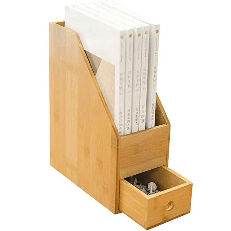 2022 Elegant And Beautiful For Easy Cleaning Bamboo File Organizer Rack