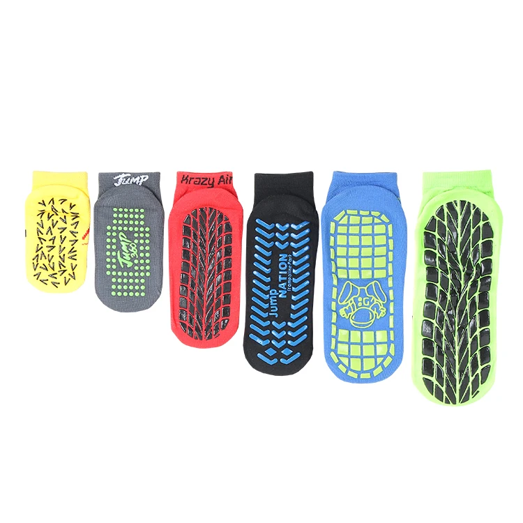 wholesale Indoor Trampoline non slip socks Custom Anti Slip Trampoline park Socks