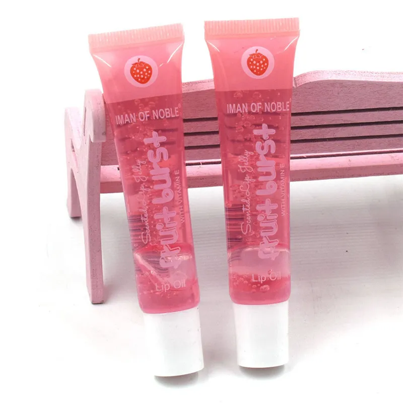 
Different color differnet fruit scent Transparent tube colorless moisturizing lip oil Jelly Shiny Lip gloss Matte Nude gloss 