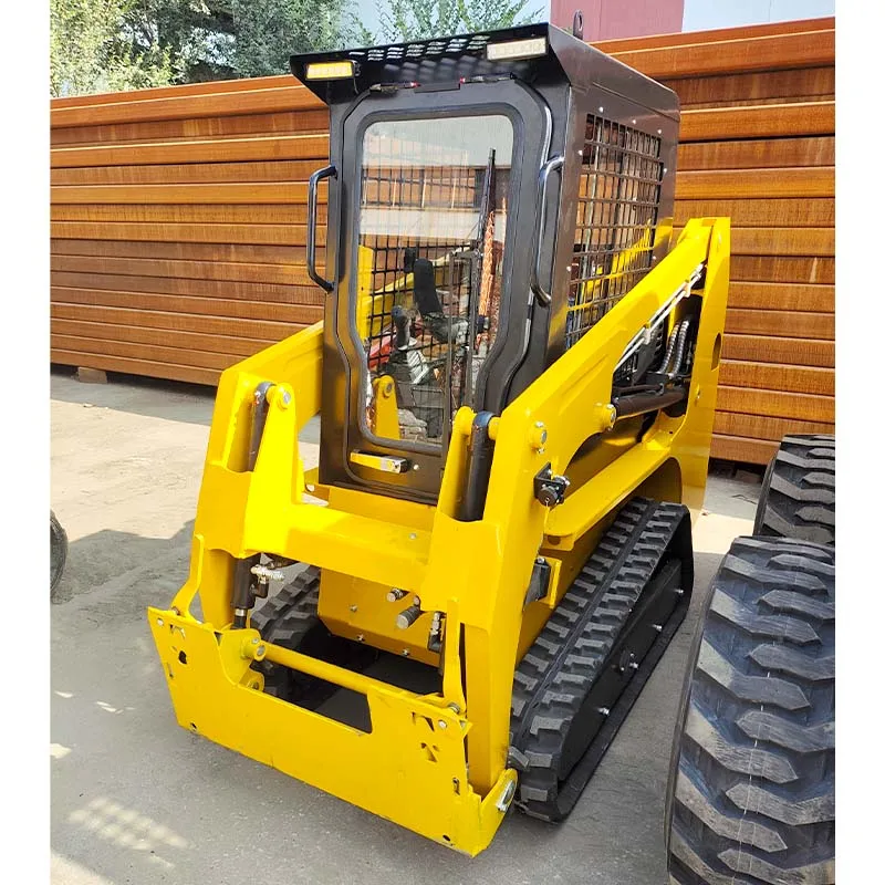 cheap mini diesel mobile crawler Wheel type mini skid steer loader skid steer compact track skid steer loaders