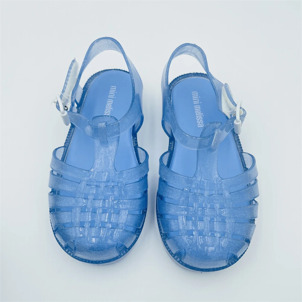 Летние Нескользящие модные детские сандалии в римском стиле, детские сандалии-желе с кристаллами, новинка 2021