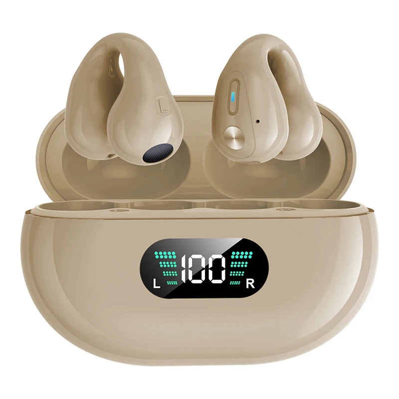 Newest Bone Conduction Earphone V5.3 Ear Clip Wireless Headphones Sports Headsets Ear Hook with Mic