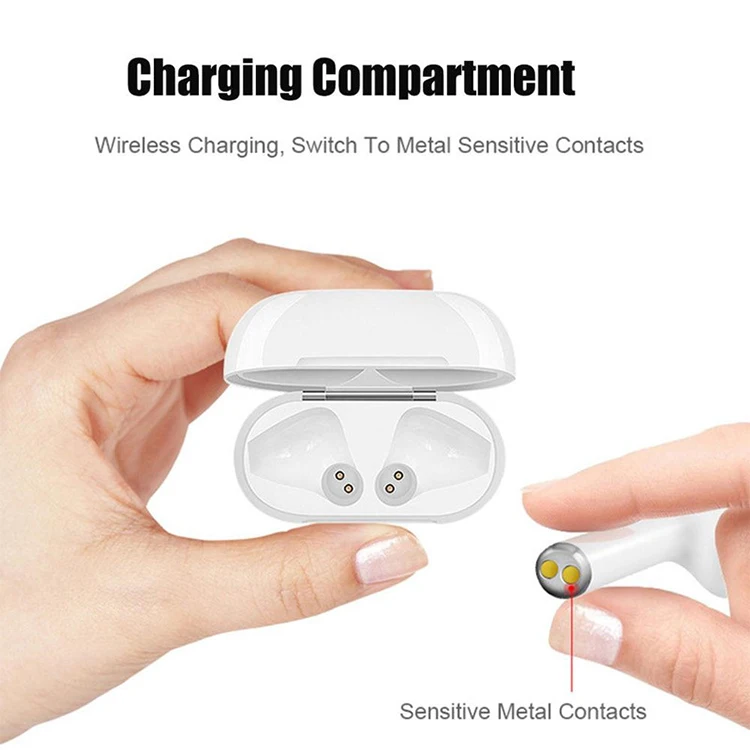 Original high quality in-ear earbuds i12 smart touch true wireless headset earphone with charging box tws mini headphone