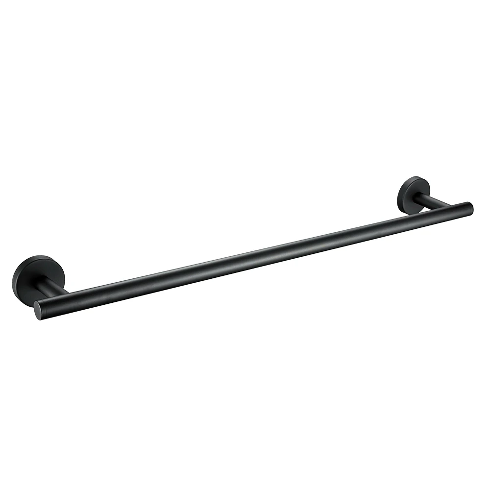 Modern Matt black stainless steel 304 Robe Hooks Toilet Paper Holder Towel Rail bathroom accessories set