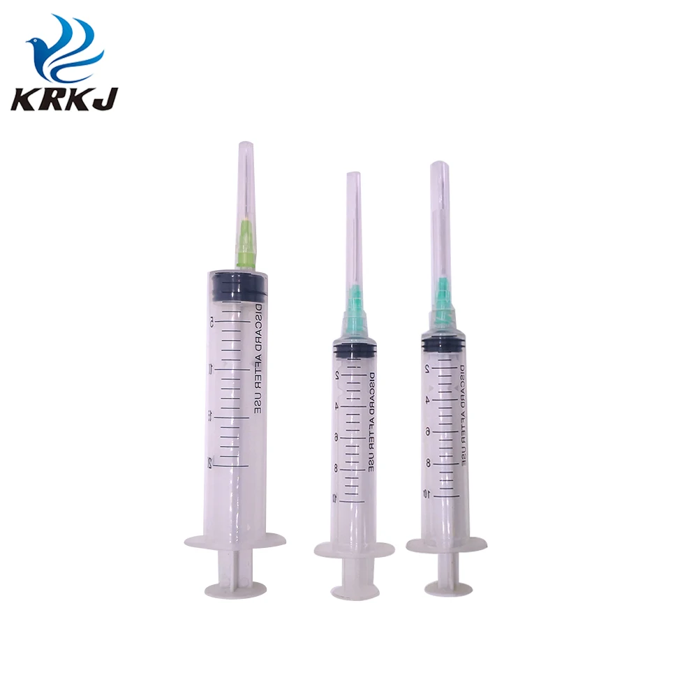 CETTIA KD312 plastic sterile disposable animal irrigation or injection syringes with needle for veterinary