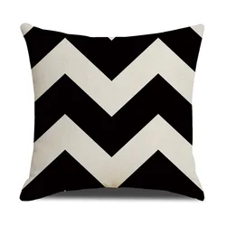 Nordic Geometry Black White Cushion Pillow Cover Home Decorative Office Sofa Polyester PillowCase