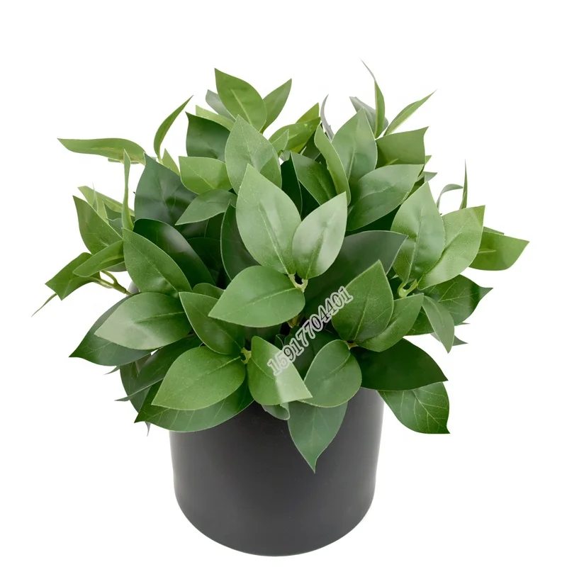 Real Touch fake flowers Lucky leaves bonsai plant artificial wall plant for garden decoration