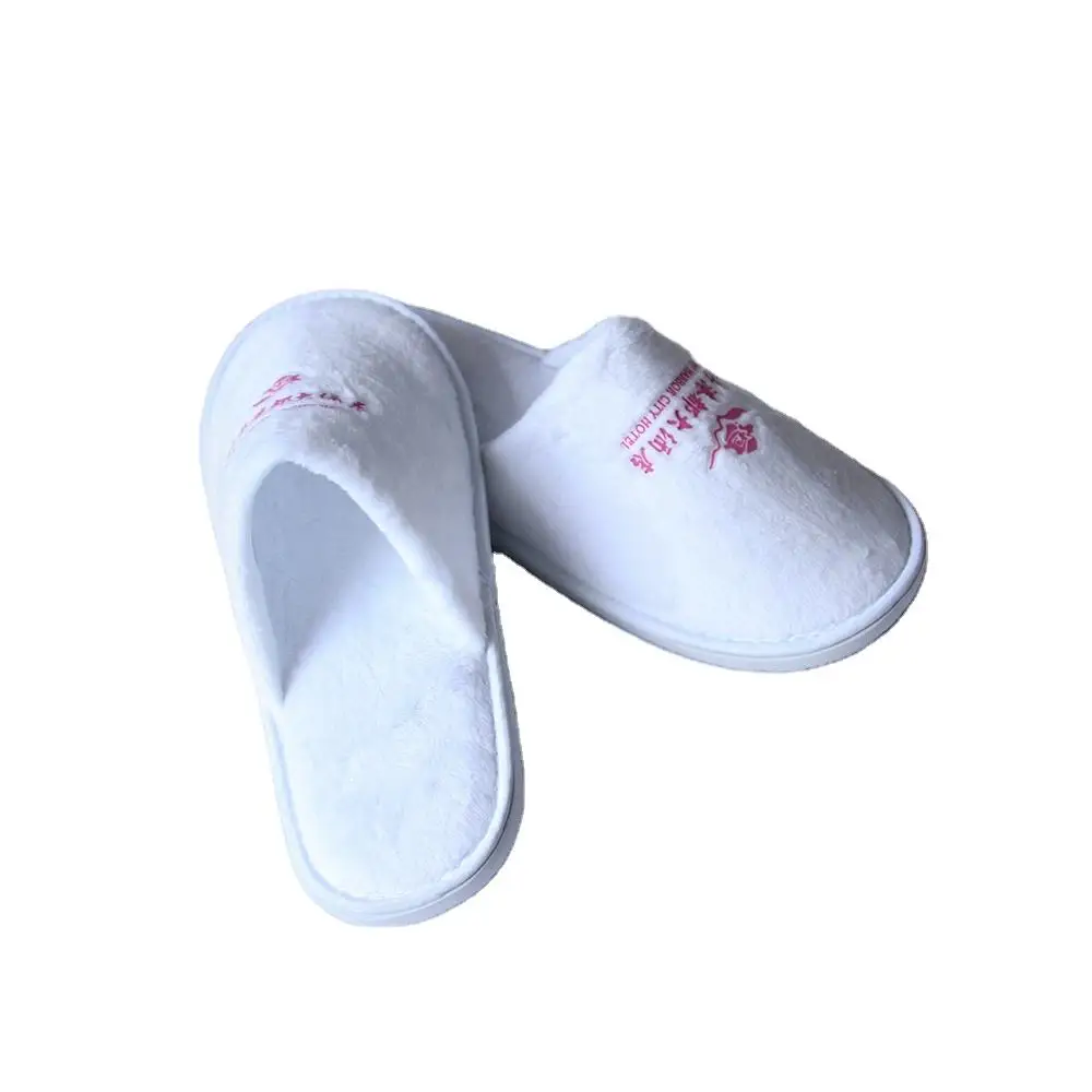 Factory Direct Disposable Hot Fashion Winter Shoes Cheap Price Velour Hotel Slipper Sale