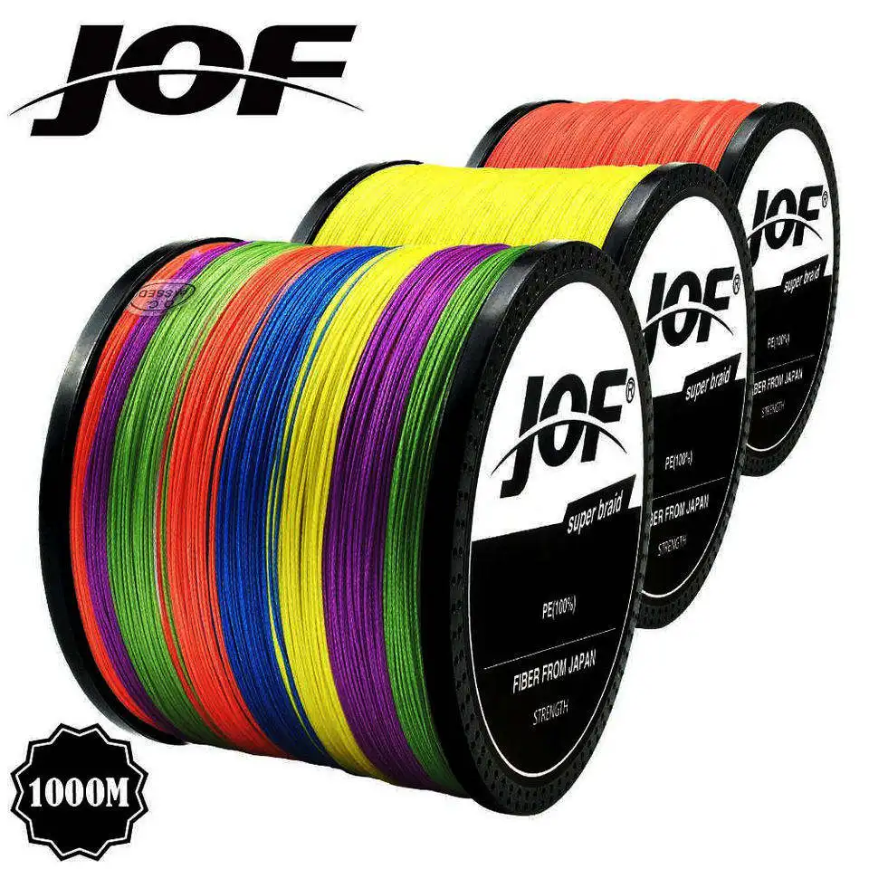 Плетеная леска JOF 8 100 м нитей 10-110 фунтов