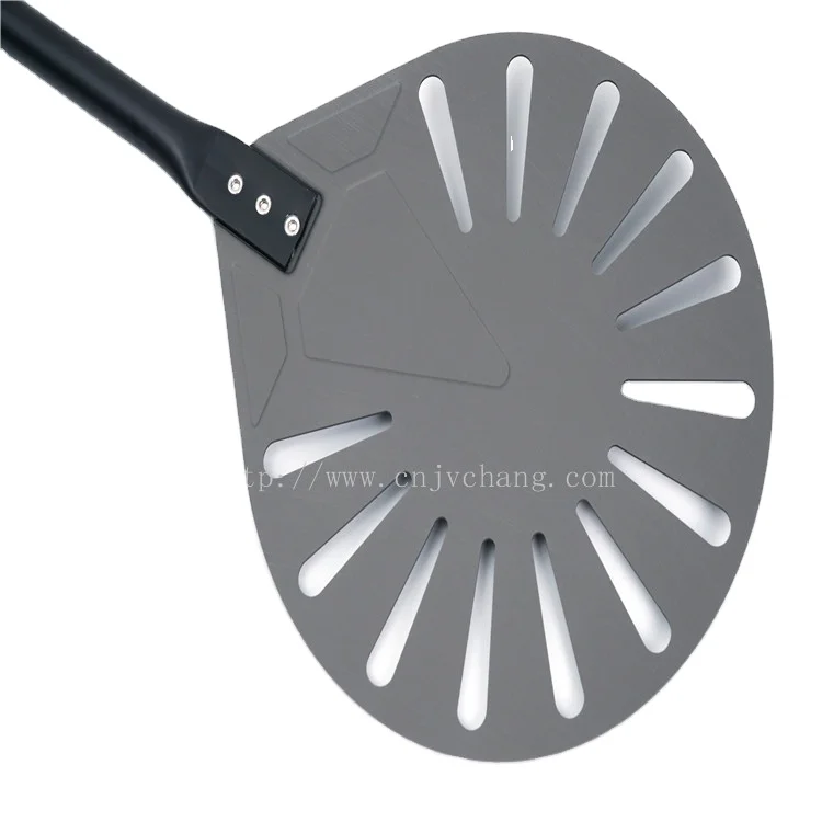 2024 Hot Sale Detachable Pizza Peel Perforated Aluminum Hard-Anodized Pizza Shovel, Used For Kitchen Accessories