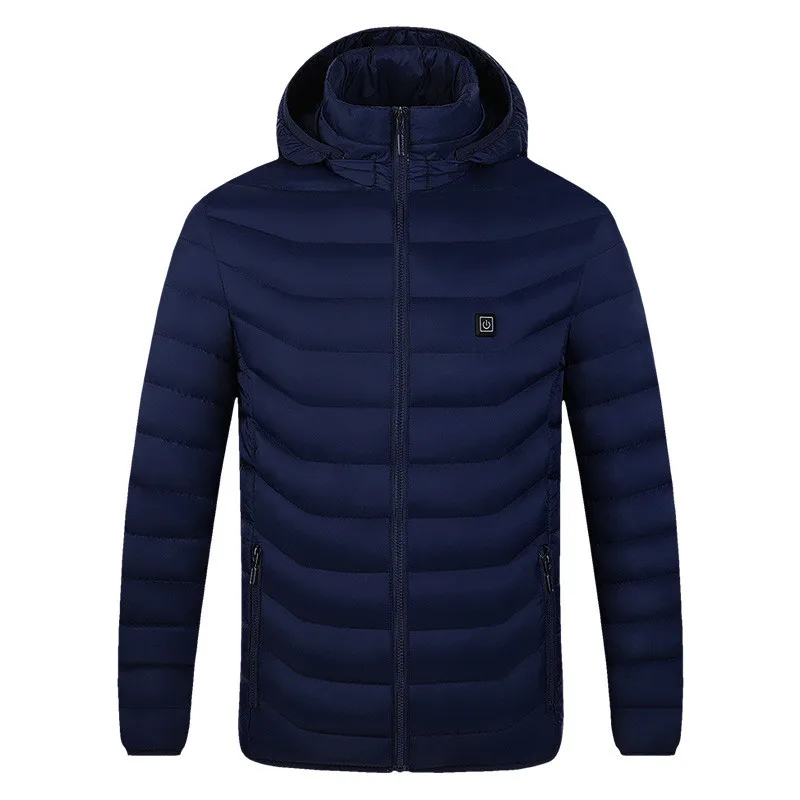5v Usb Windproof Zipper Winter Pockets Winter Warm Hooded Techwear For Men Heated Jacket