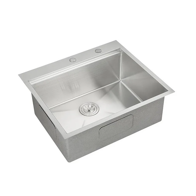 Customized Above Counter Stainless Steel Handmade Kitchen Single Doubl Kitchen Sink Topmount Sink Series