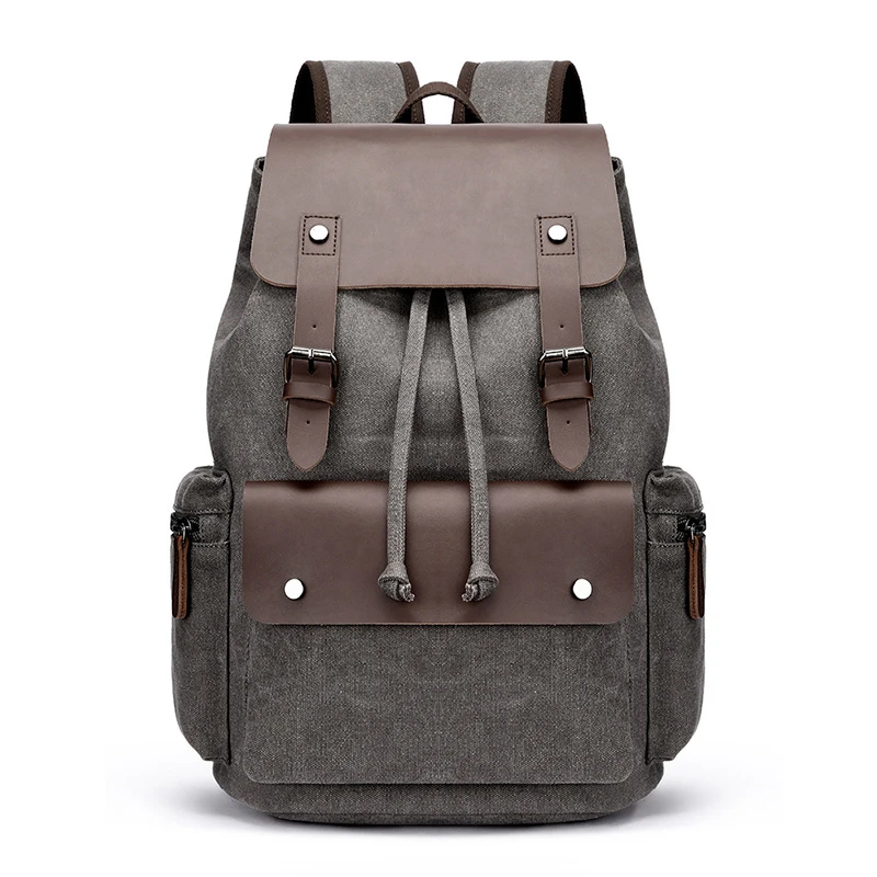 Minimalist Men Travel Computer Bag Canvas Business Shoulder Backpack