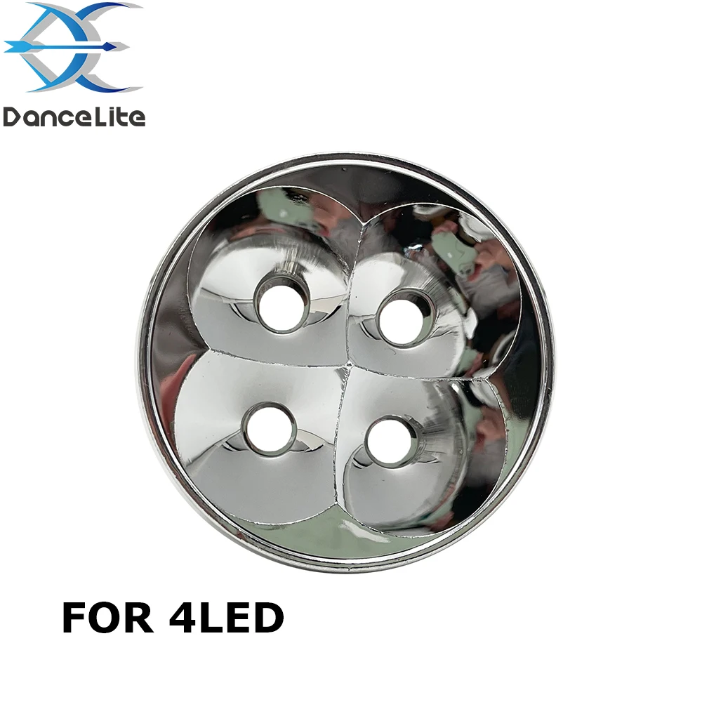 Customized High Quality 66.6MM 4LED Aluminum Reflector Smooth SMO Flashlight 4*LED CUP FOR 4Pcs 5050/3535 LEDs