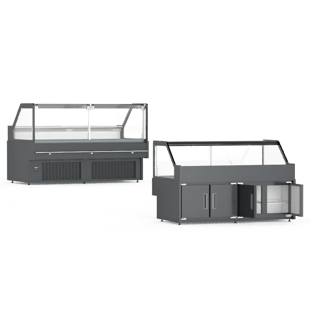 Commercial Supermarket Convenience Store  classic deli display counter  for food chicken meat cooked cooler display showcase