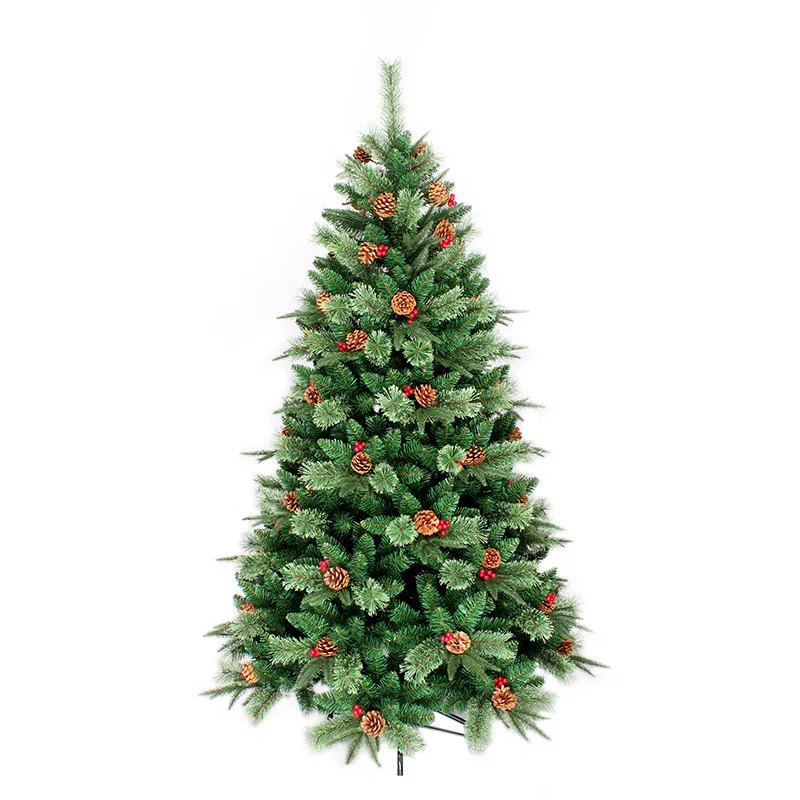 Artificial PVC PE Christmas Tree And Ornaments Christmas Pine