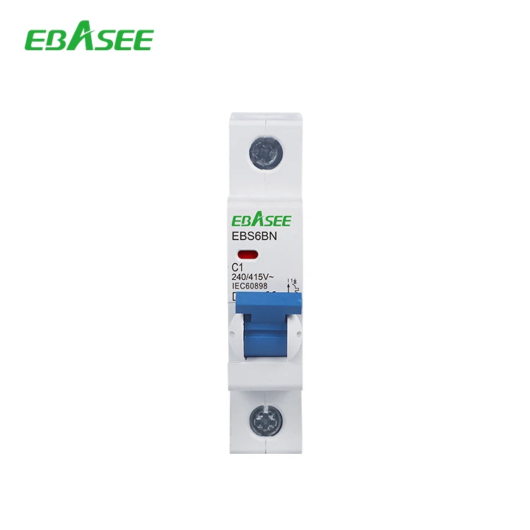 SAA Certification EBS 6BN 6KA High quality CE CB Certification IEC test report 1-4P 1-63amp 240V  MCB BREAKER