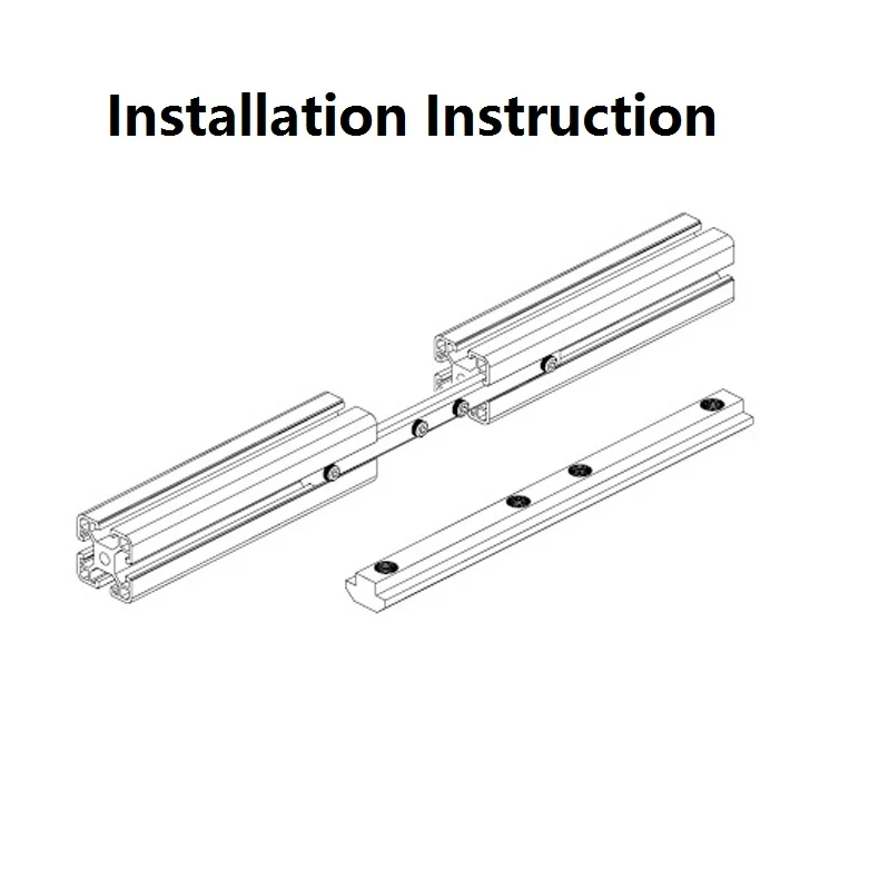 Aluminum Profile Interior Connector Long Strip Hammer T Slot Bar Straight Joint Fastener Steel Lengthened Groove Bar