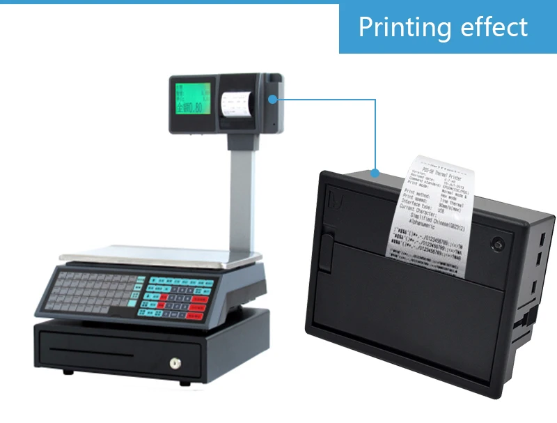 Brightek 80mm Mini Thermal Panel Printer WH-E19 for weighing scale