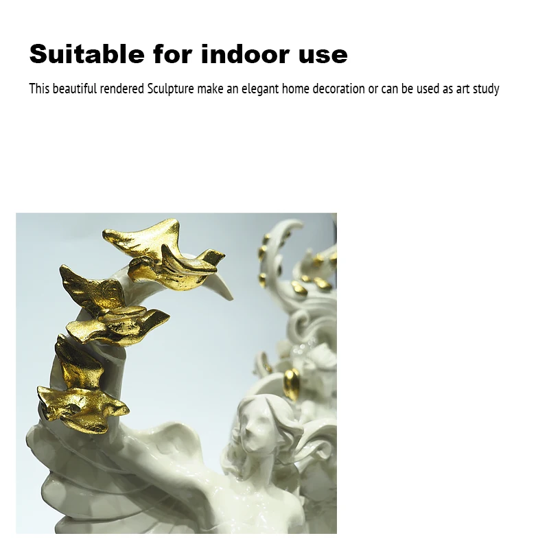 
Hot sell new custom indoor angel figurine hotel statue decoration sculptures home decor resin modern art sculpture 