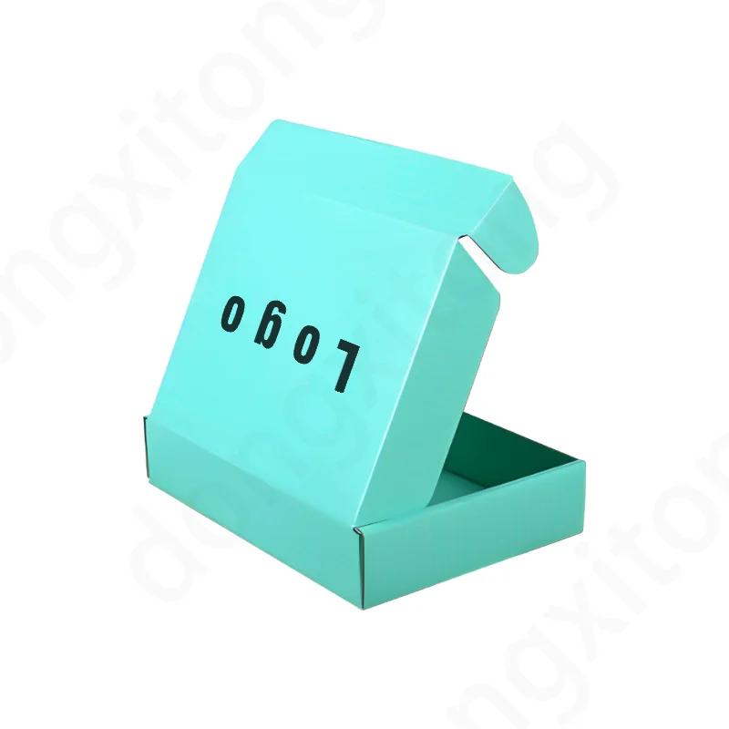 Popular Custom Logo Corrugated Mailer Box Rectangle-Shaped Kraft Paper Matt Lamination Food Electronic Equipment Express