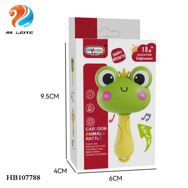 Infant Early Educational Baby Rattle Masticable Teether  Sensory Toys Colorful Rotating Rattle Toy for Toddler