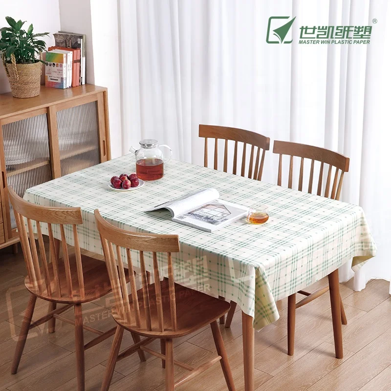 High Quality Biodegradable Table Cloth Printed PCC Disposable Degradable Stone Plastic Tablecloth