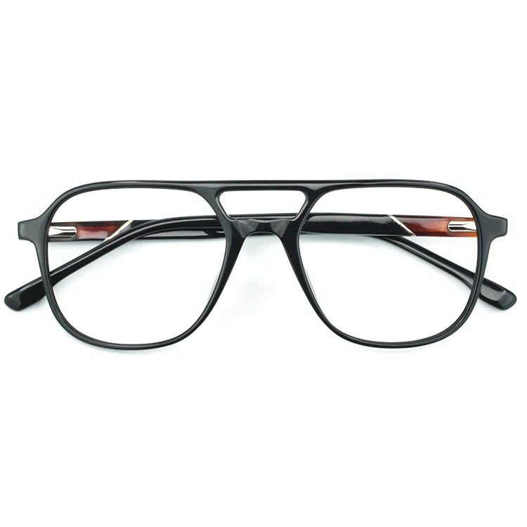 Оправа для очков из ацетата с двойной перемычкой, оправа для очков ручной работы, оправа для очков унисекс, оверсайз очки для женщин и мужчин