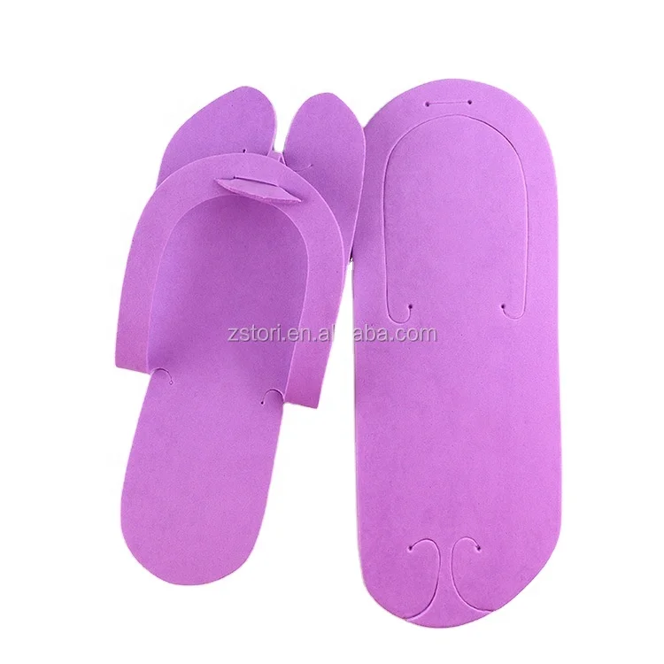 Wholesale colorful disposable EVA foam pedicure slipper nail beauty slippers