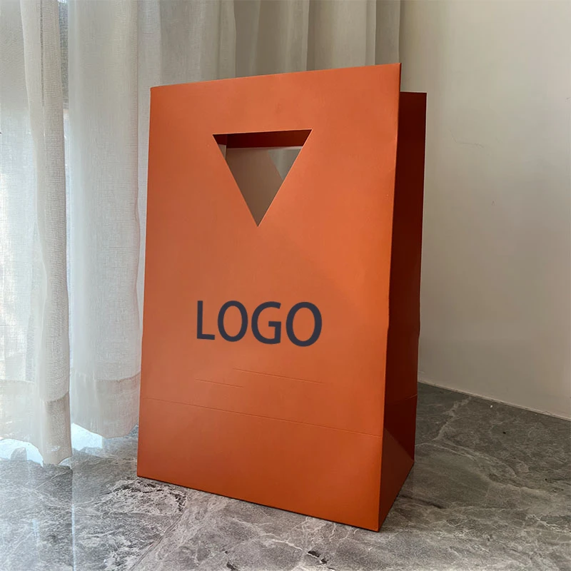 Custom Brand Logo Design Luxury Clothing Retail Promotion Paper Bag with Handle Cake Room Packaging Underwear Gift Shopping