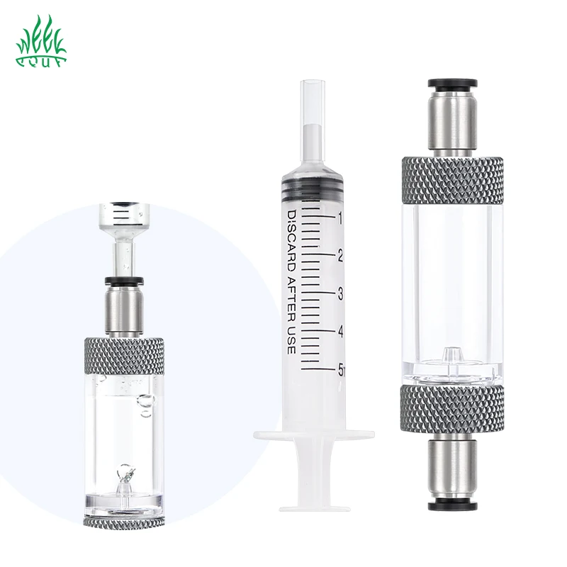 Aquarium Co2 Regulator Bubble Counter Double-end With Check Valve Be Use For 6X4mm CO2 Trachea 6MM Gas Pipe