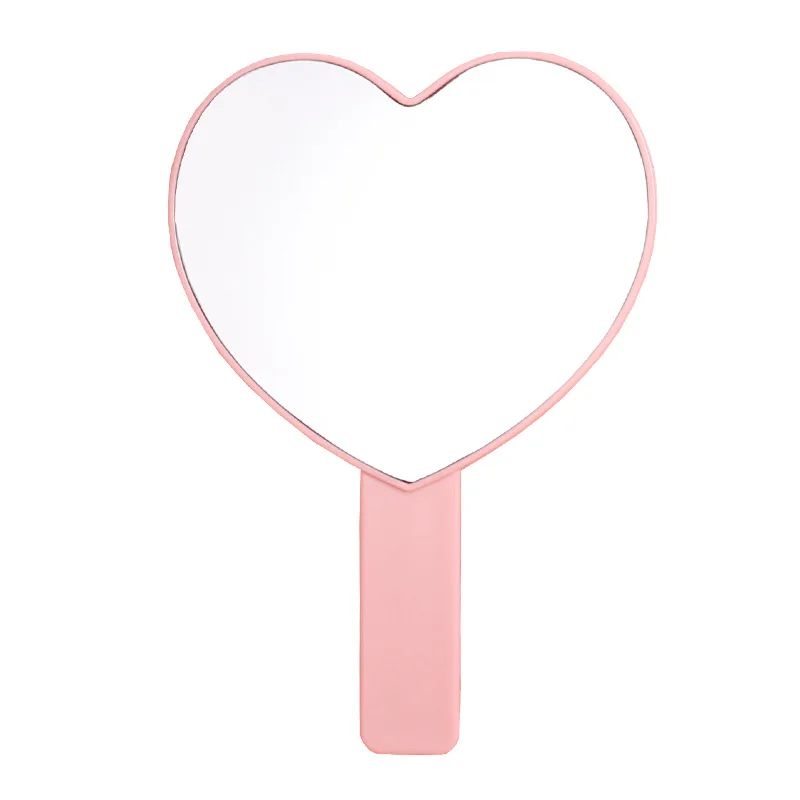 Wholesale Small Handheld Heart-Shaped Makeup Cosmetic Mirror New Design for Girls Portable Salon Use Personalized Features