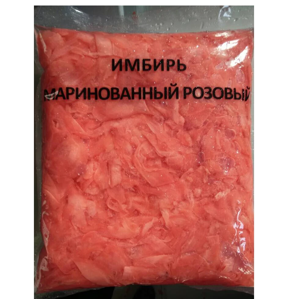 
good quality seasoned Japanese sliced sushi gari pink 1kg for Japanese restaurants and sushi bars 