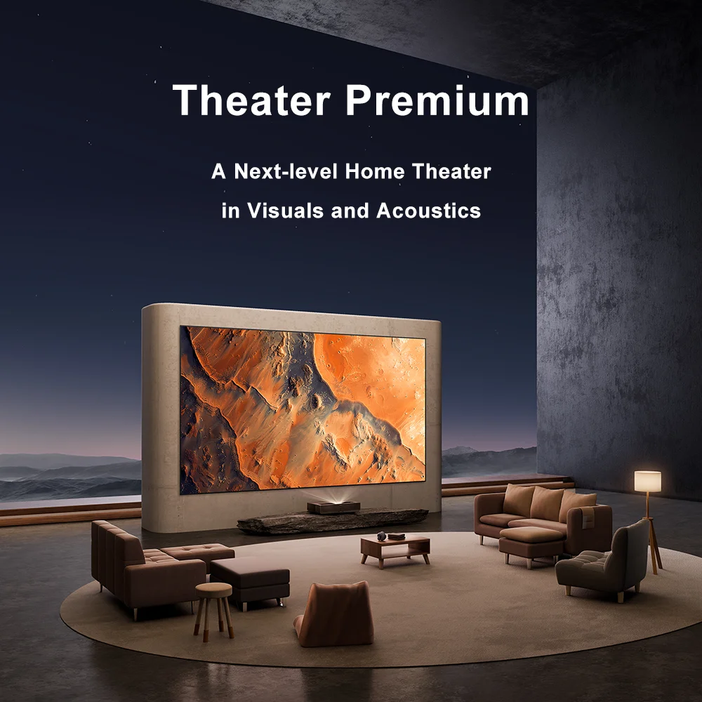 Google TV Native 4K Formovie Fengmi Theater Premium Smart Home Theater 2200 ISO Lumens Ultra Short Throw DLP Laser Projector