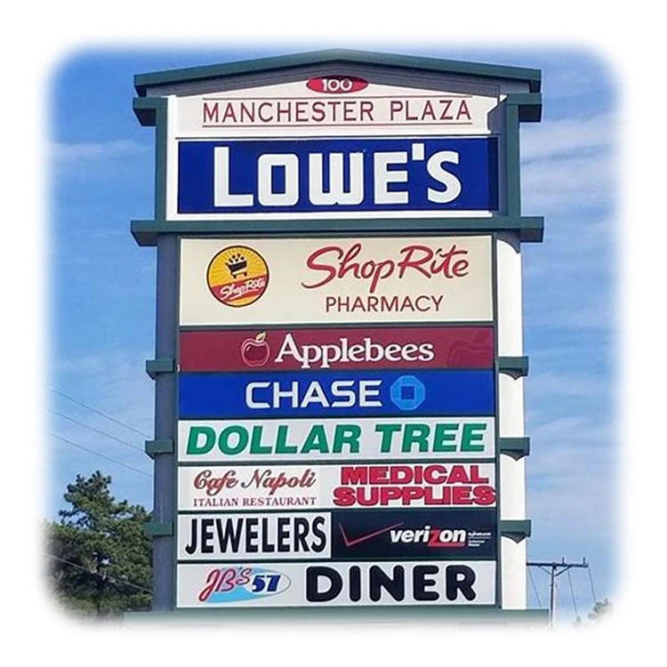 
 Металлическая светодиодная заправочная станция под заказ, наружный металлический пилоновый знак  