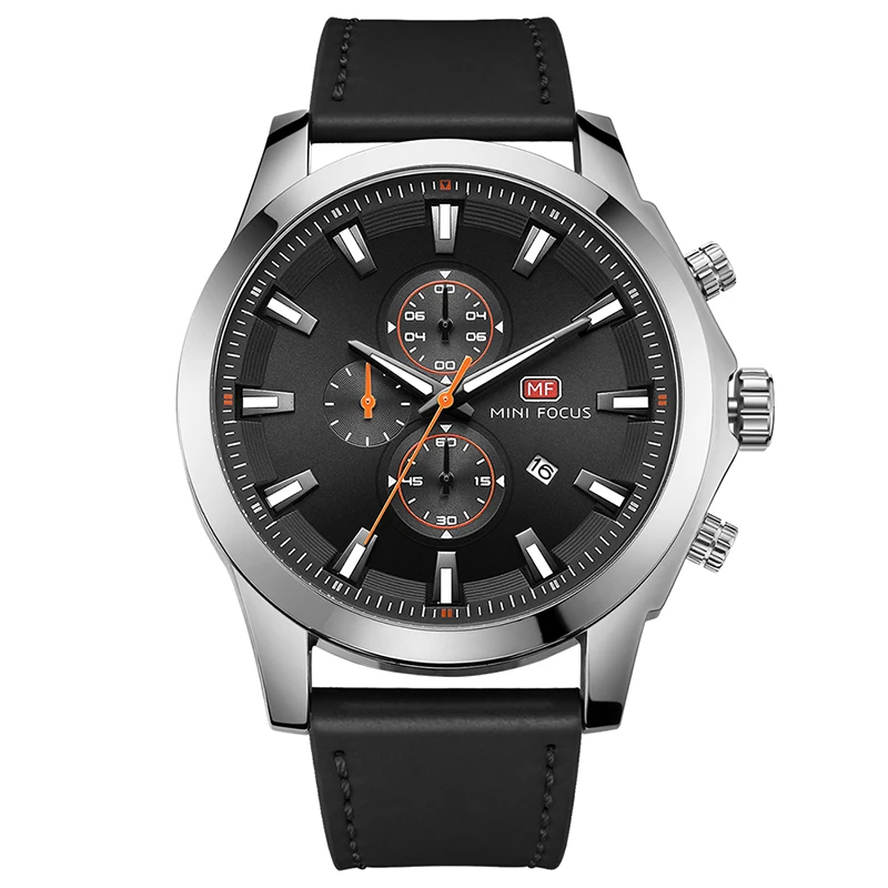 MINIFOCUS Top Brand Luxury Men Quartz Watch Fashion Business Waterproof Multifunction Man Clock Silicone Strap Sport Chronograph