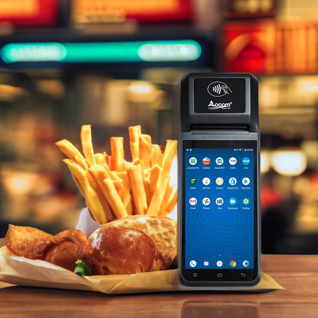 POS-T2 Lite OCOM  Portable Handheld Pos Machine System Android POS Terminal with 58mm Thermal Printer