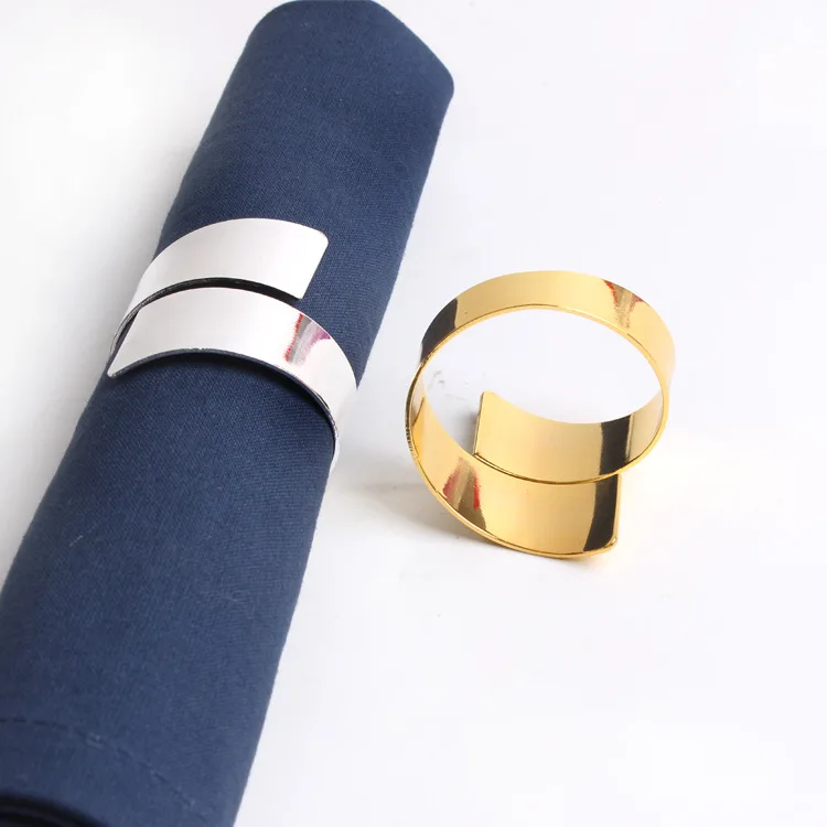 modern high end custom metal luxury napkin ring bespoke gold silver rose gold wedding easter ramadan christmas airplane passover
