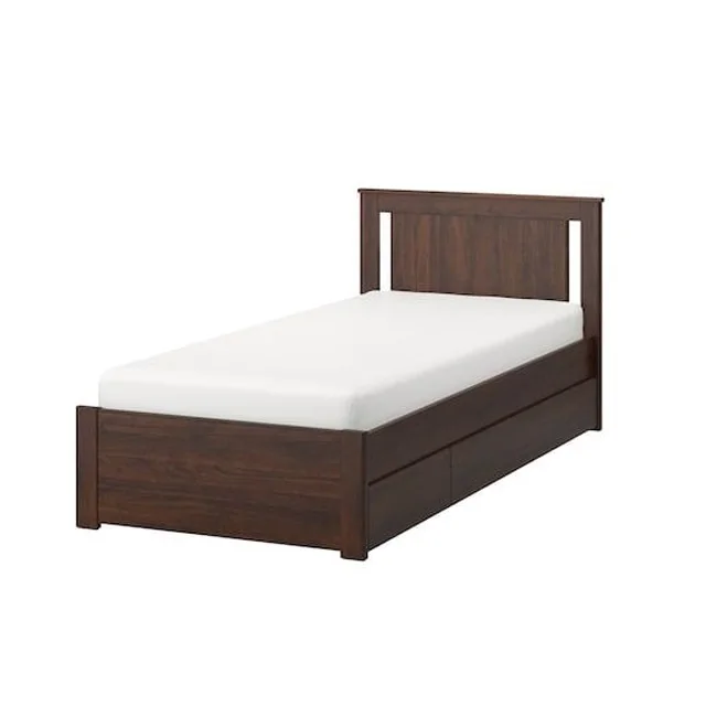 
Best Price Bedroom Furniture Single Double Wood Beds for Adult 1.9m Length 