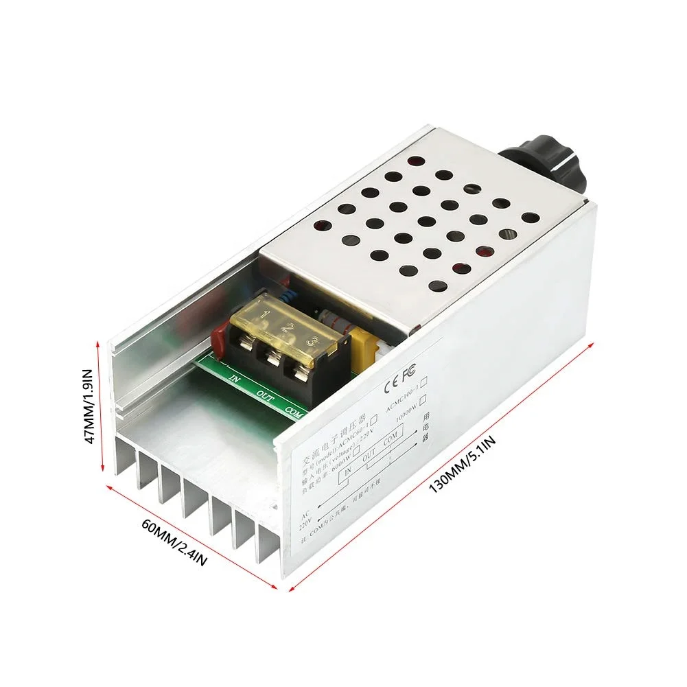 BTA41600B Motor Speed Controller 6000W AC 220V SCR Electric Voltage Regulator Dimmer Motor Speed Temperature Controller
