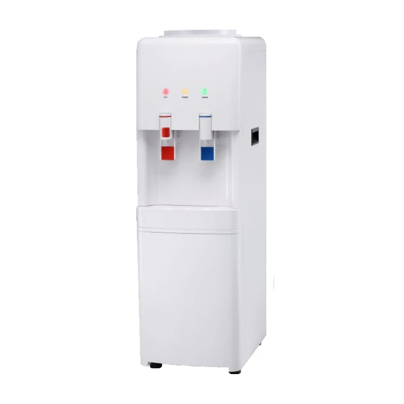 Korea Style Hot Cold Water Dispenser Three Taps Water Dispenser With Storage Cabinet