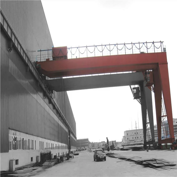 5t - 20t Rail Mounted Motorized Semi Portal Crane Double Girder Semi Gantry Crane with Electric Hoist
