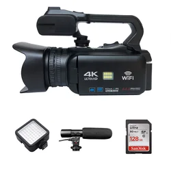 Ultra HD 64MP Fill light Vlogging Camera Recorder 4K Video Camera Camcorder 18X Digital Zoom With WiFi Wecam Function