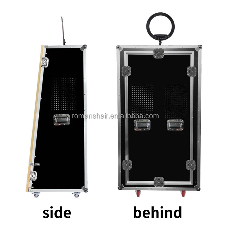 Portable Selfie Wedding 65 inch magic mirror photo booth kiosk machine led frame enclosure wedding party For Sale Popular