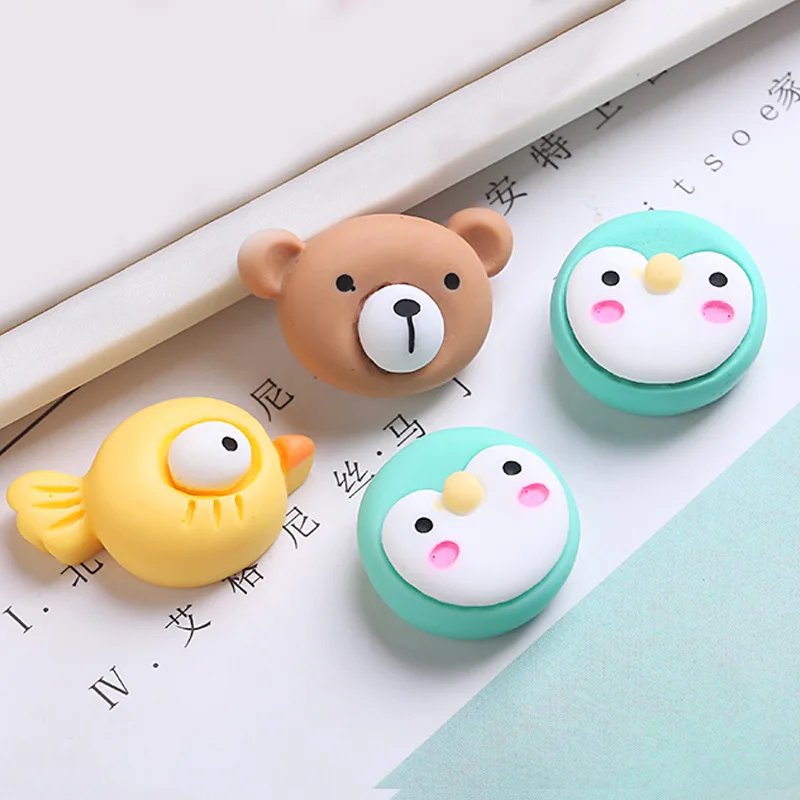 Cartoon Bear Bunny DIY Phone Shell Decoration Resin Charms Simulation Cream Glue Package DIY Crystal Epoxy Resin Accessories