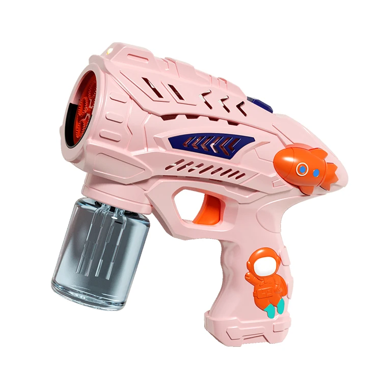 Summer Outdoor Bubble gun Machine Toy Wholesale Flashing Light Music Bubble Gun  For Kids